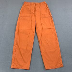 Lacoste Pants Womens Size 36 High-Waist Relaxed Lightweight Cotton Patch Pockets